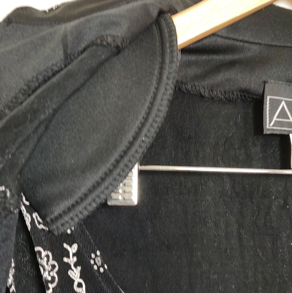 Alex Evenings Black and White Paisley Glitter Tank And Blazer Set - Picture 8 of 13